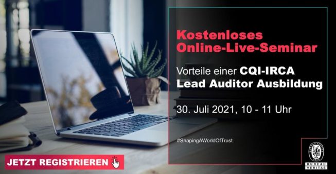 Vorteile einer CQI-IRCA Lead Auditor Ausbildung | Bureau Veritas (Webinar | Online)