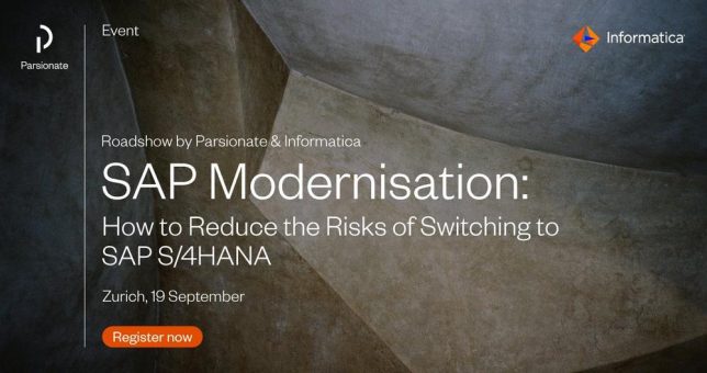 SAP Modernisation: How to Reduce the Risks of Switching to SAP S/4HANA (Vortrag | Zürich)
