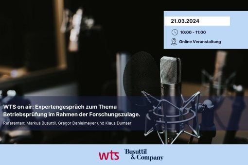 Expertengespräch zum Thema Betriebsprüfung im Rahmen der Forschungszulage (Webinar | Online)