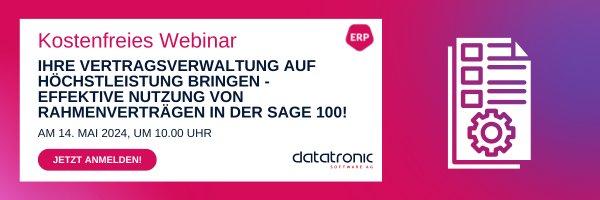 Ihre Vertragsverwaltung auf Höchstleistung bringen – Effektive Nutzung von Rahmenverträgen in der Sa (Webinar | Online)