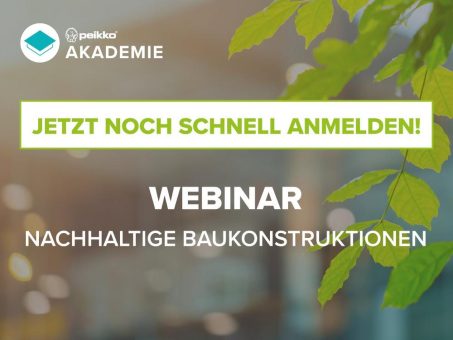 Nachhaltige Baukonstruktionen (Webinar | Online)