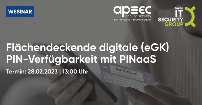 Flächendeckende digitale (eGK) PIN-Verfügbarkeit mit PINaaS (Webinar | Online)