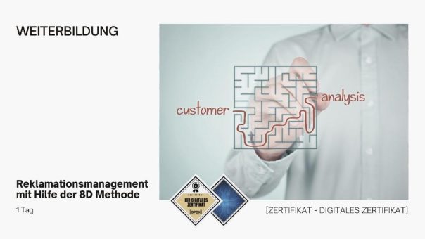 Reklamationsmanagement mit Hilfe der 8D Methode (Seminar | Stuttgart)