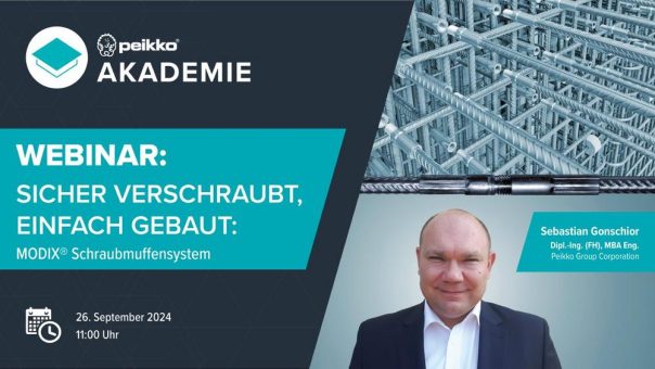 Sicher verschraubt, einfach gebaut: MODIX® Schraubmuffensystem (Webinar | Online)