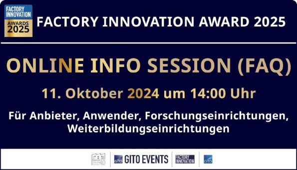 Online Info Session & FAQ zum Factory Innovation Award 2025 (Webinar | Online)