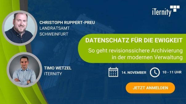 Datenschatz für die Ewigkeit: So geht revisionssichere Archivierung in der modernen Verwaltung (Webinar | Online)