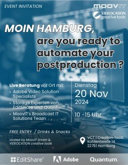 Postpro-MeetUp: Vereinte Kräfte für die Zukunft der Videoproduktion (Networking | Hamburg)