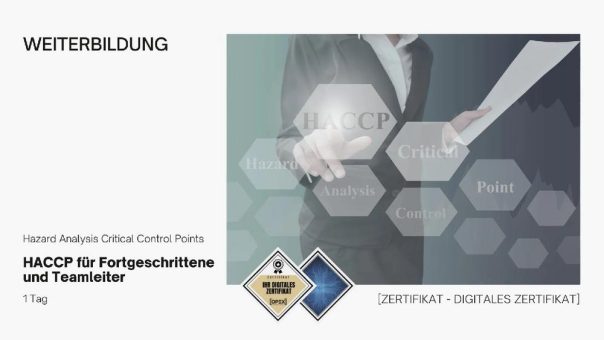 HACCP für Fortgeschrittene und Teamleiter (Seminar | Stuttgart)