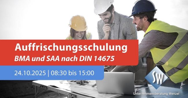 Auffrischungsschulung BMA und SAA nach DIN 14675 (Schulung | Online)